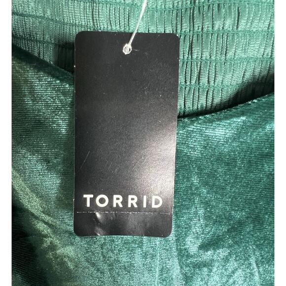 Torrid Plus Size L Velvet Corset Peplum Top Whimsygoth Fairy Witch Holiday Top - Picture 13 of 14